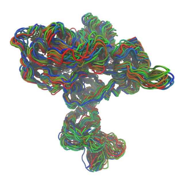image showing molecular conformations overlapped
